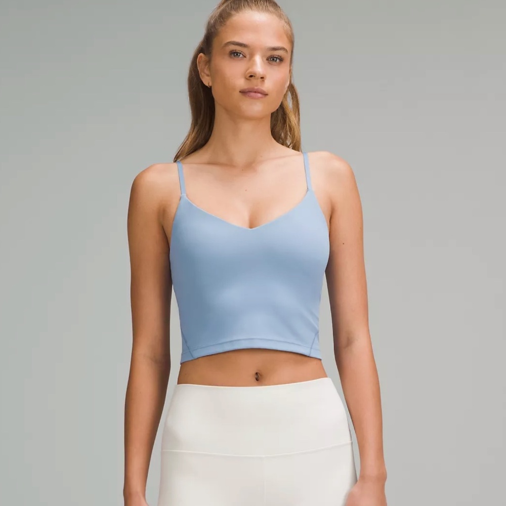 Blue lululemon Align™ Cropped Cami Tank Top Light Support, A/B Cup | Size 8